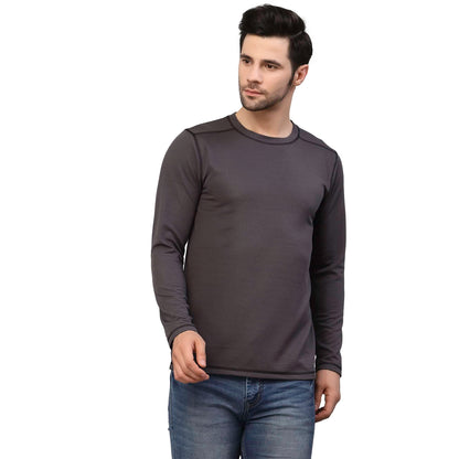 Rigo Men Charcoal Poly CorduroyT-Shirt