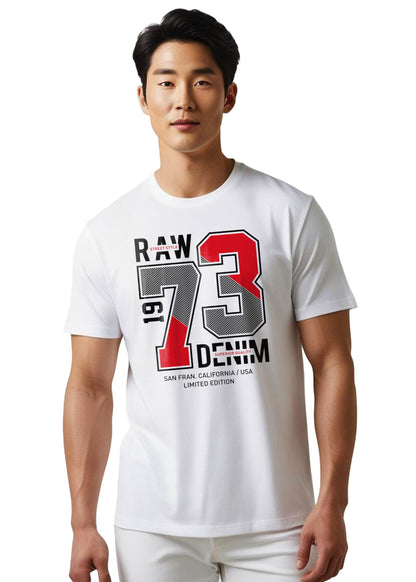 Peppyzone Mens Regular Fit T-Shirt (PZ-Number-1213_White4