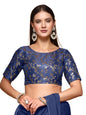 OOMPH! Readymade Blouse for Women, Brocade, Boat Neck, rbbl496