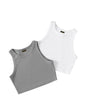 Toochki Tops for Women | Spandex Tunic | Western Crop Black & Grey Short | Tops for Jeans for Women