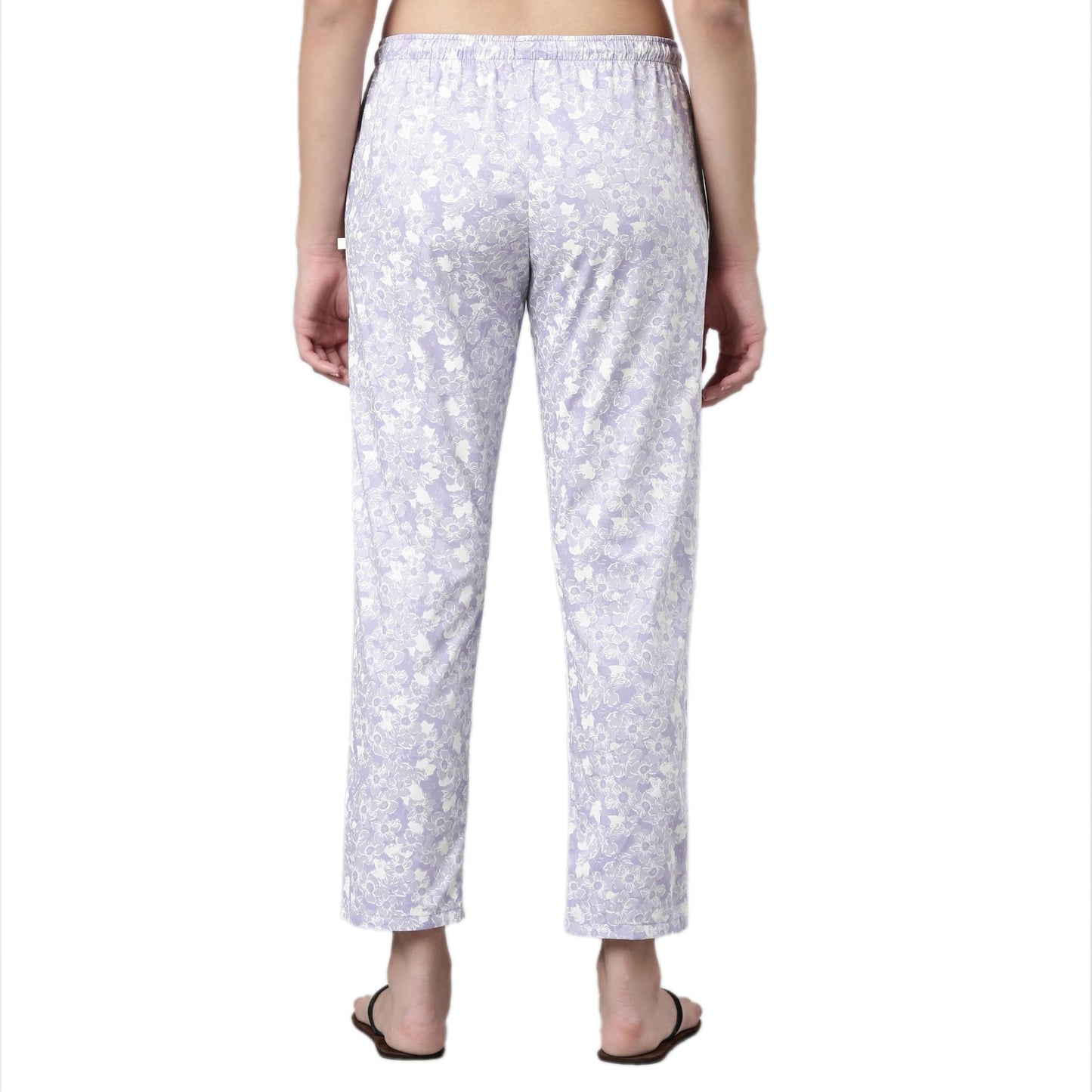 Enamor E4A5 Mid-Rise Straight Leg Pant for Women with Side Pockets