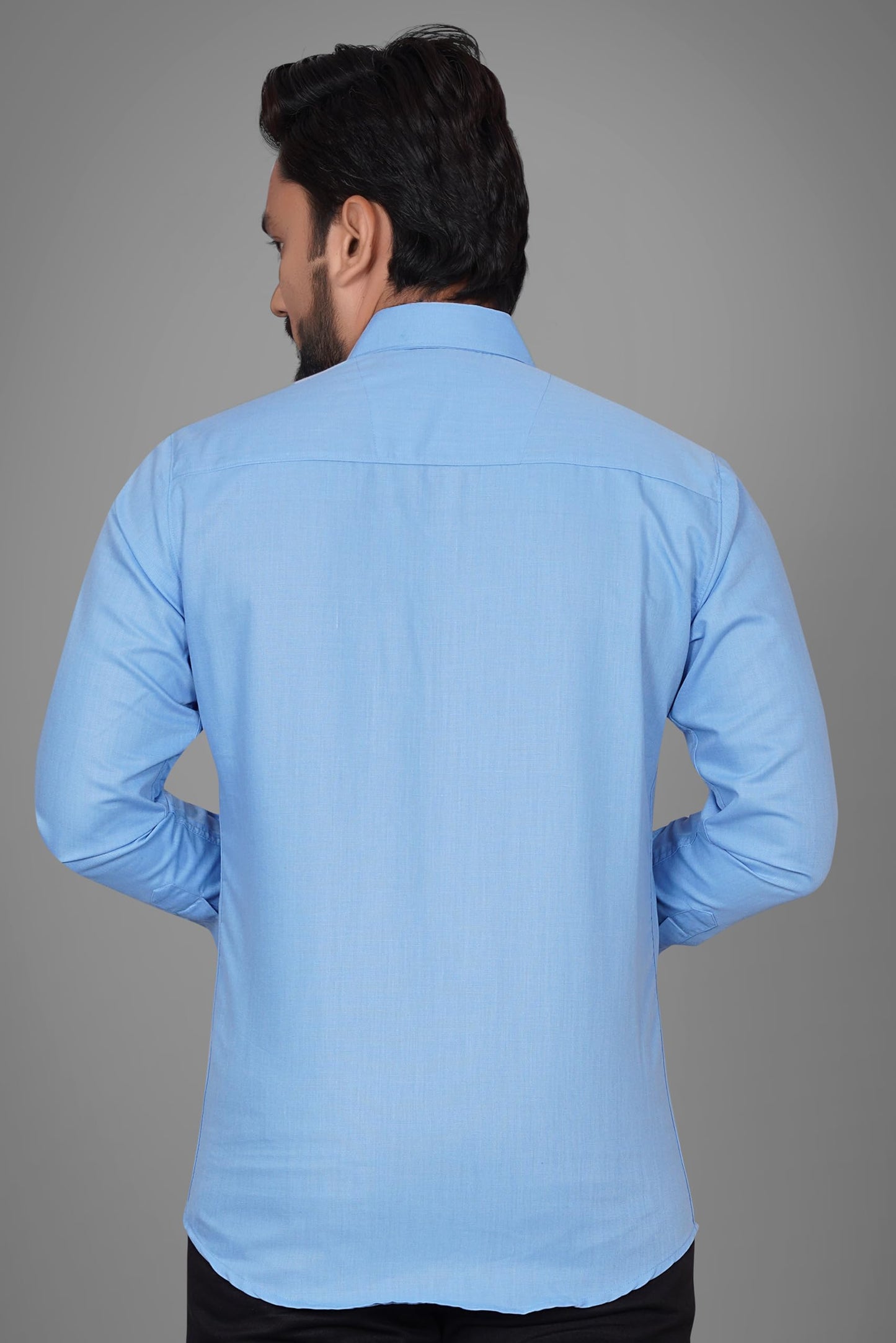 Besix Full Sleeve Blue Formal Shirt For Men Cotton Regular Fit Casual - Pure Premium Branded Shirts For Men Formal Stylish Slim