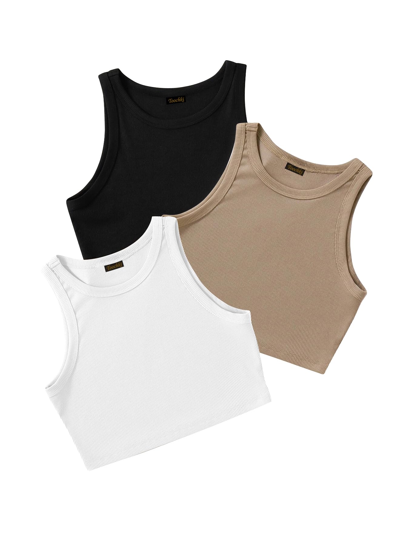 Toochki Top for Women| Crop Top for Women | Short Top for Women | Tops | Lycra Top for Women | Pack of 3 Tops for Women | Strach
