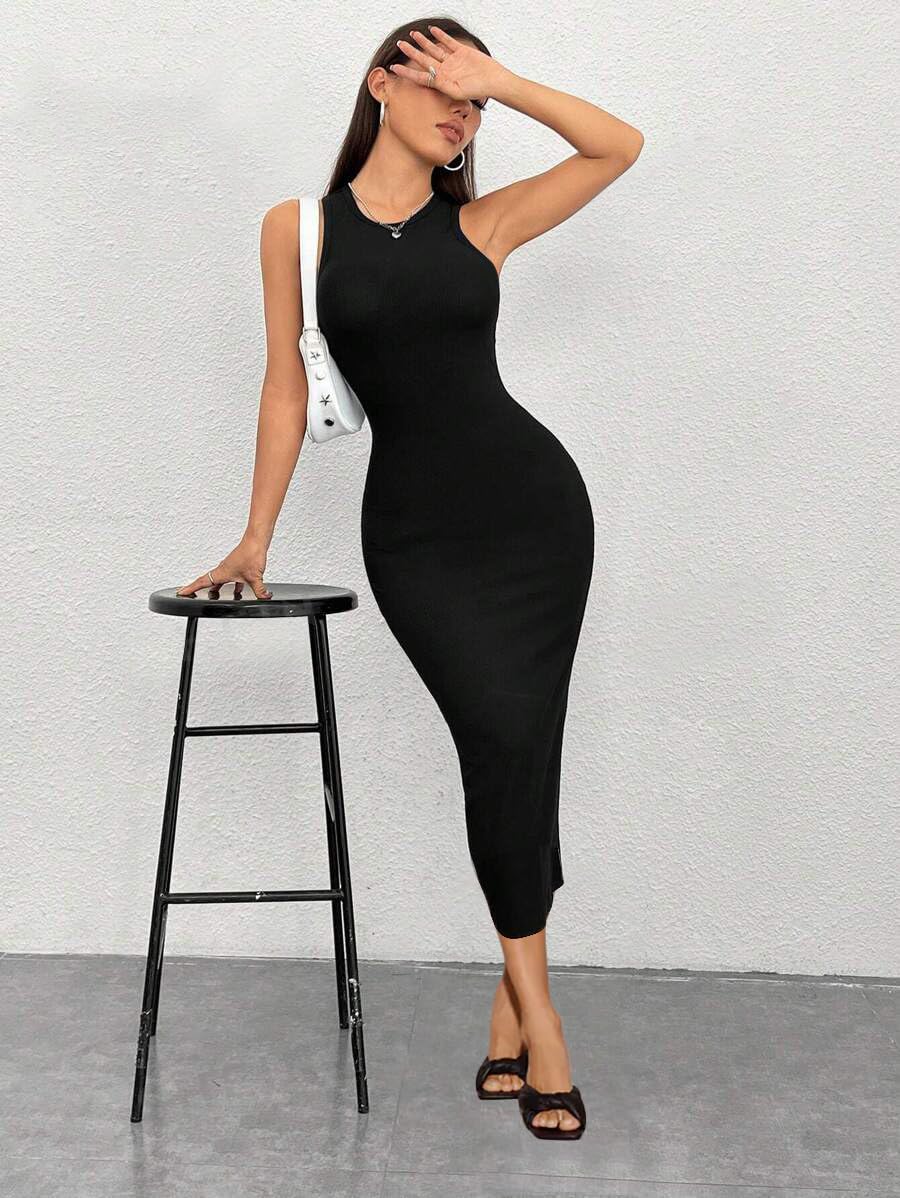 Toochki Dress For Women | Dresses For Women Dress | Black Bodycon Dress | Bodycon Dress | Midi Length Dresses | Lycra Bodycon Dr