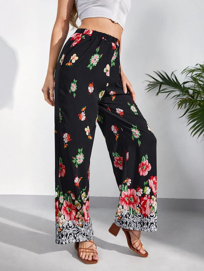 Kotty Womens Printed Regular Fit Trousers Multicolour