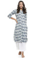 GoSriKi Women's Cotton Printed Straight Kurta