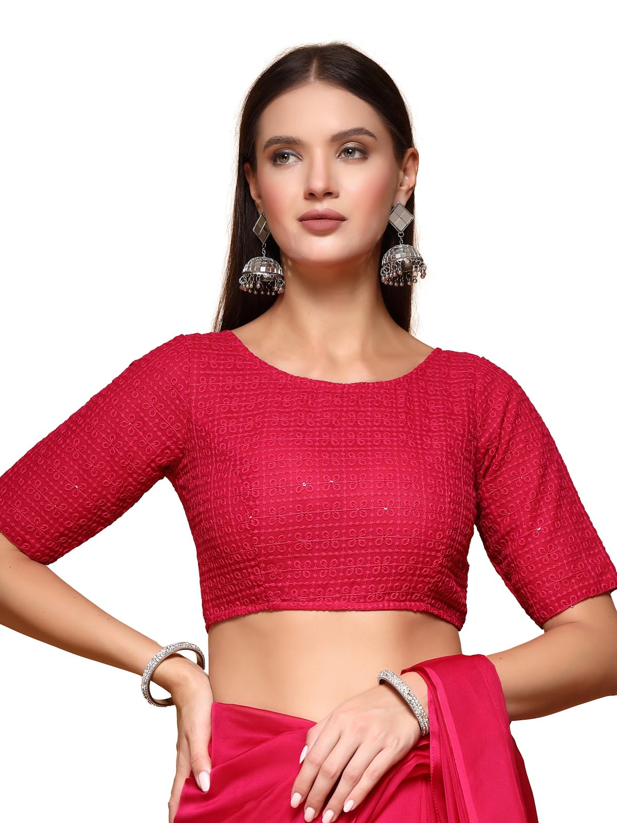 Oomph! Readymade Blouse For Women, Cotton, Boat Neck, Rbbl585
