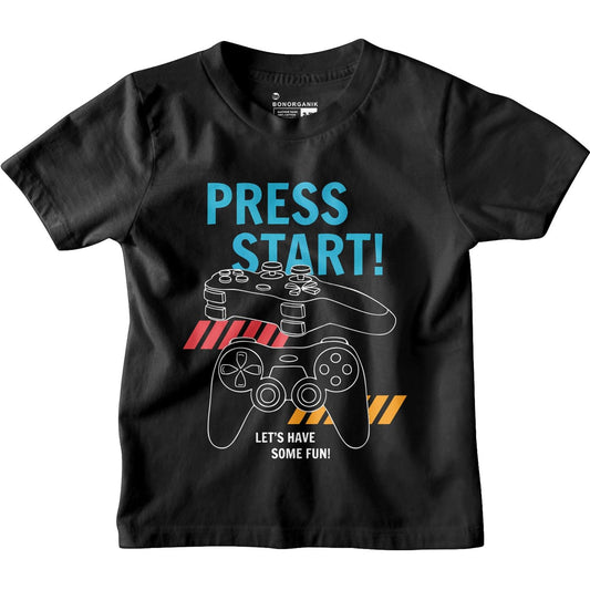 Bon Organik Boys Regular Fit T-Shirt (BON12171_Black