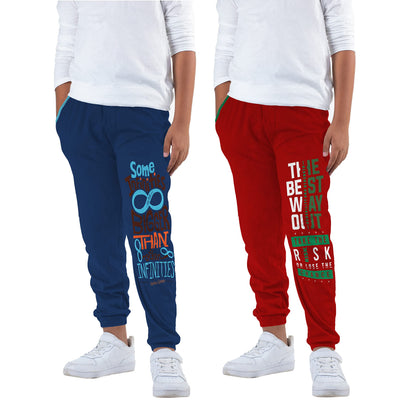 Kyda Kids BoyS Cotton Regular Fit Track Pant - Multicolor