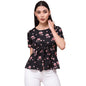 OOMPH! Tops for Women Stylish Latest, Black - mt490
