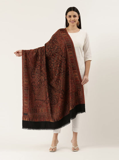 Pashmoda Women Dil-kash Kashmiri Royal Paisley Design Jamawar Shawl (Size: 101 X 203 Cms)