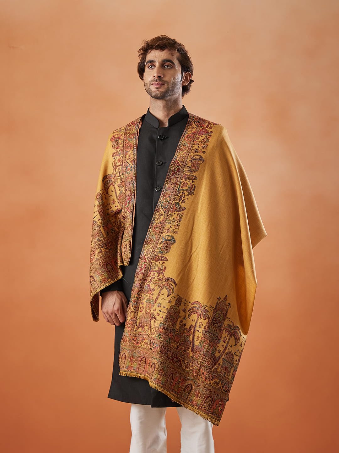 Pashmoda Men Rajwada Kaani Shawl (Size: 101x203 Cm)