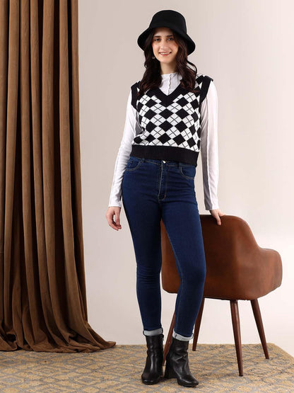 Kotty WomenS Trendy Sleeveless Sweater Vests  Perfect For Layering And Smart-Casual Outfits(Multicolored,M)