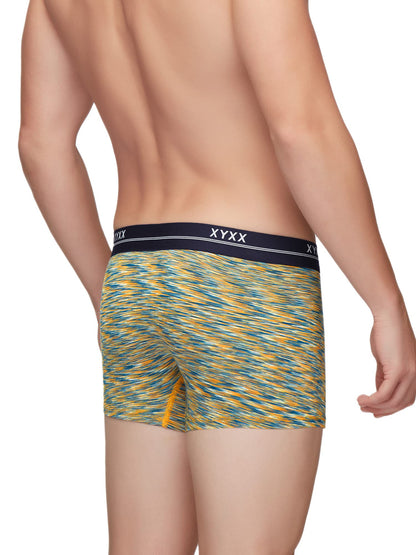 XYXX Mens Underwear Artisto IntelliSoft Antimicrobial Micro Modal Trunk Pack of 5 (Yellow & Blue ; Blue & White ; Teal & Black