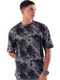 The Indian Garage Co Men Oversized Metaverse Round Neck Tshirt Grey