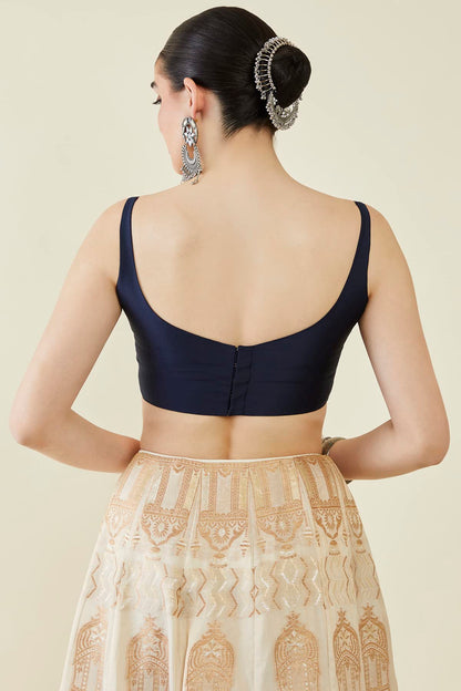 Soch Womens Taffeta Solid Sleeveless Regular Fit Blouse (BLHSSLD0051232)