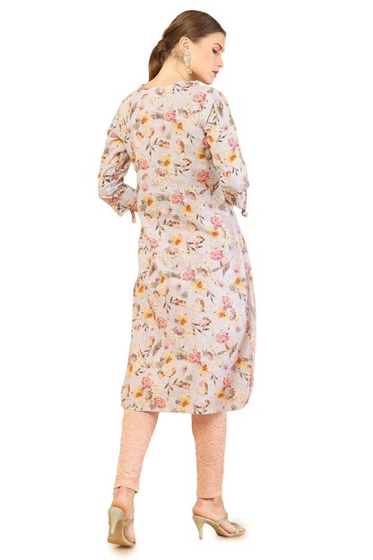 Soch Women's Linen Floral Regular Dress Shirt