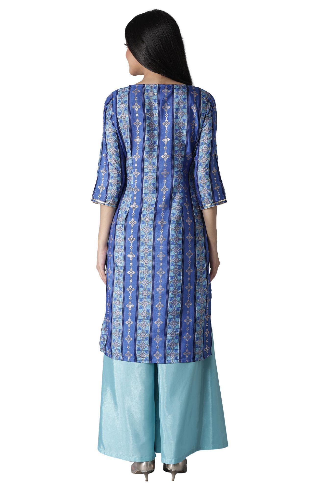 Aurelia Women's Kurta-Semi Flared Plazzo