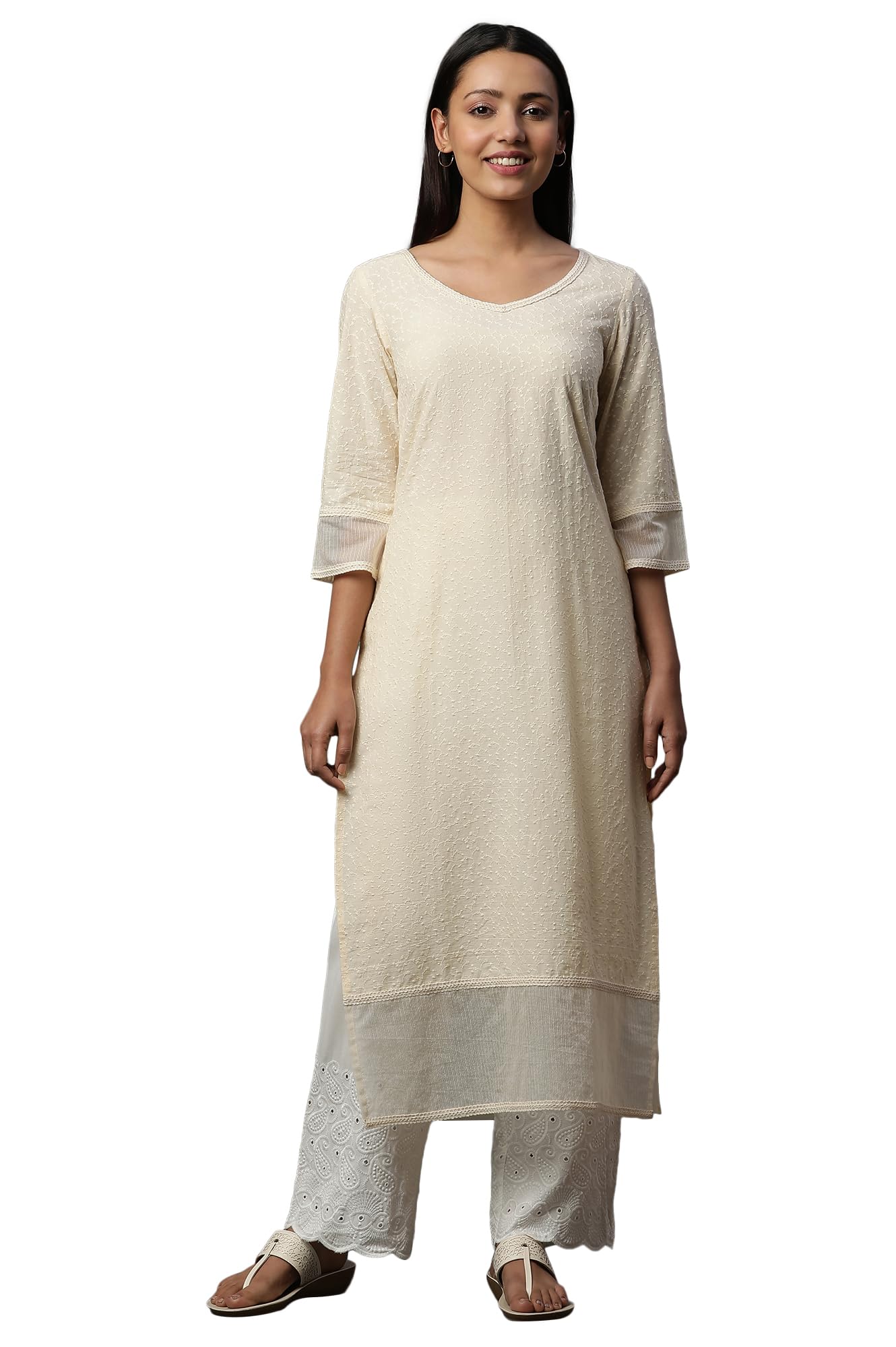 Aurelia Women Embroide Cotton Straight Kurta_24Fea14996_S