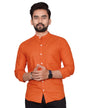 Besix MenS Cotton Solid Shirt With Mandarin Collared Full Sleeve Button Closure Curved Hem Straight Length And One Pocket | Mdr