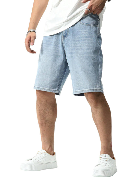 Greciilooks MenS Denim Casual Shorts (Gl-M.Short-Sh285_Blue