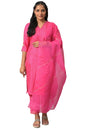 W For Woman Dark Pink Embroidered Kurta Dupatta Bottomwear
