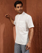Fabindia Men's Solids Regular Fit Shirt (1035910WHITE_White