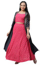 Aurelia Women Fuschia 30'S Rayon Top, Skirt, Gillet Suit Set_23AUAS14544-507325