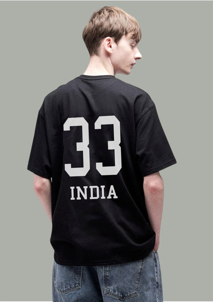 Uniplanet Store BoyS Cotton T Shirt With Half Sleeves Round Neck Line Graphic Prints Oversized Fit And Standard Length Black