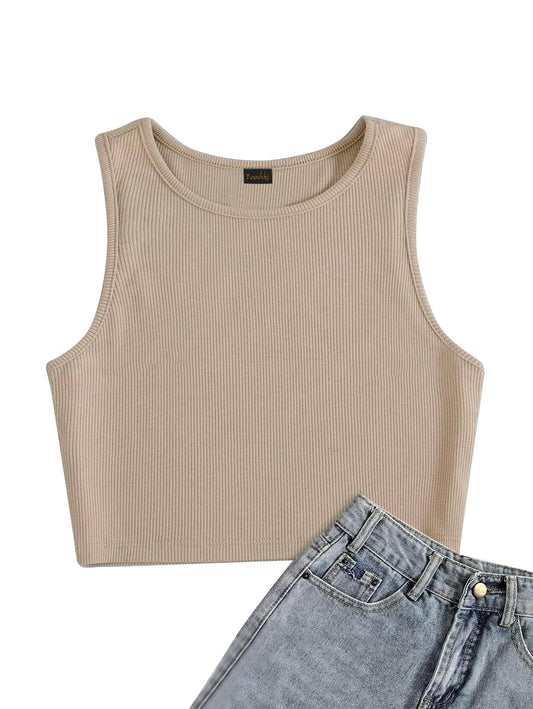 Toochki Top for Women | Spandex | Crop | Beige | Short | Tops for Jeans for Women