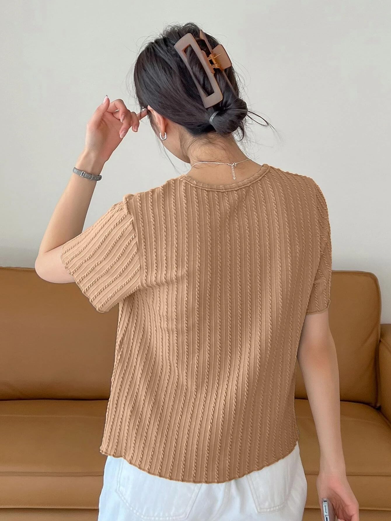 Wedani Solid Regular Fit Jeans Korean Western Tops for Women Stylish