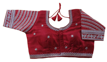 Vihu Fashion WomenS Blouse Readymade Blouse Embroidery Multi Coding Gold Thread Indian Ethnic Designer Stitched WomenS Readyma