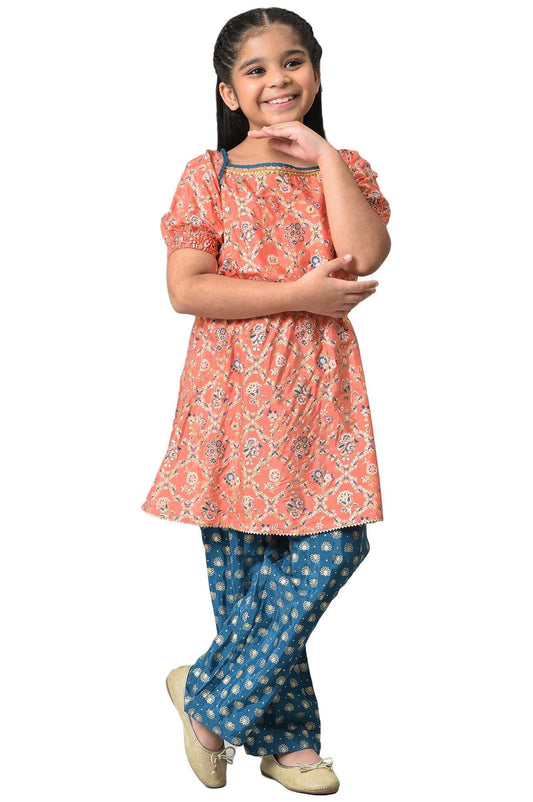 Aurelia Girls Viscose Girl's Kurta & Palazzo