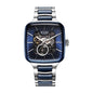 Titan Ceramic Fusion Skeleton Automatic Rich Blue Dial Steel & Ceramic Strap Watch For Men_90175Kd02