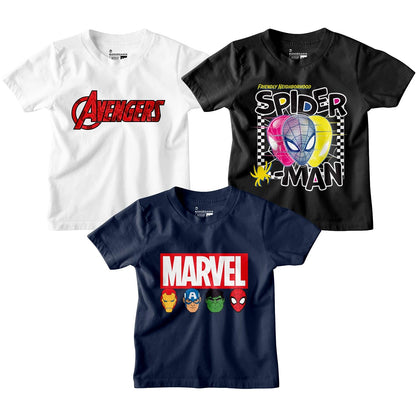 Bon Organik Boys Regular Fit T-Shirt (BON11237_Multi