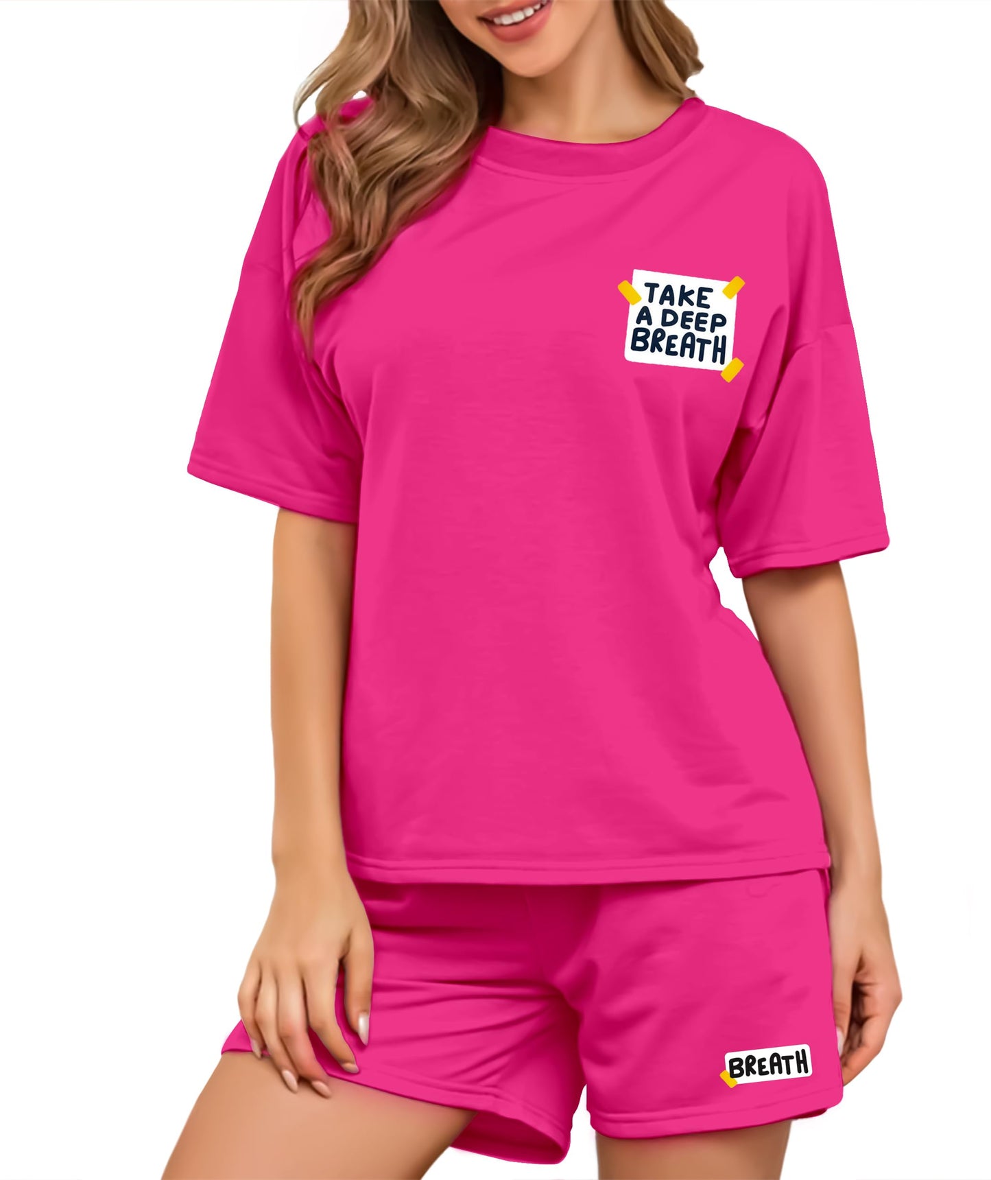 SHODOX Womens Cotton Blend Printed Tshirt and Shorts Co-ords Set (Pack of 1)