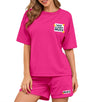 SHODOX Womens Cotton Blend Printed Tshirt and Shorts Co-ords Set (Pack of 1)