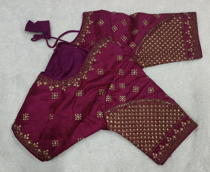 Vihu Fashion WomenS Readymade Blouse Multi Golden Codding Sequence Embroidery Work Indian Ethnic Designer Stitched Readymade Sa