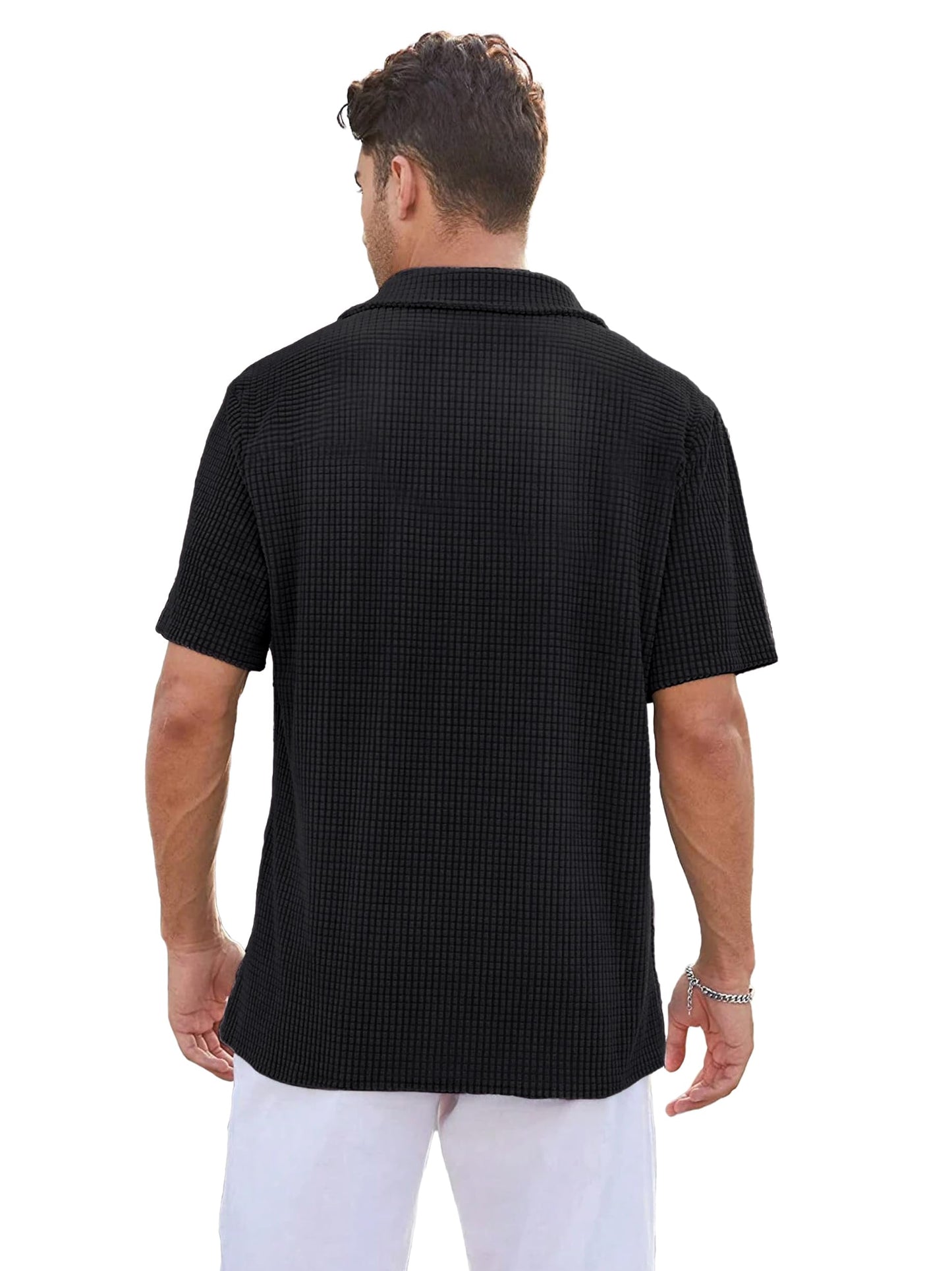 Noble Monk MenS Regular Fit Polo T Shirt |Half Sleeves |Popcorn Textured | Casual T-Shirt For Men