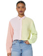Pepe Jeans Color Block Viscose Round Neck WomenS Shirt (Multi, Small)