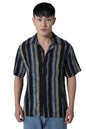 Hubberholme Men Multi Smart Casual Oversized Spread Collar Short Sleeves Shirt