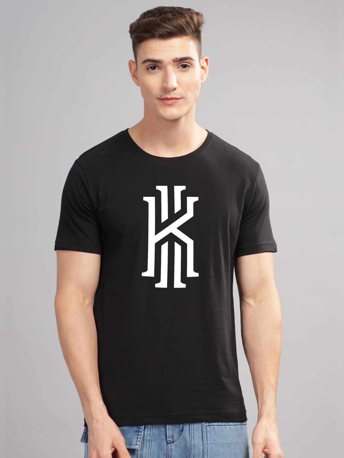 ADRO Mens Printed T Shirt - Premium Cotton Graphic Printed Tshirt - Black T-Shirt - RN24-KOBE-BL