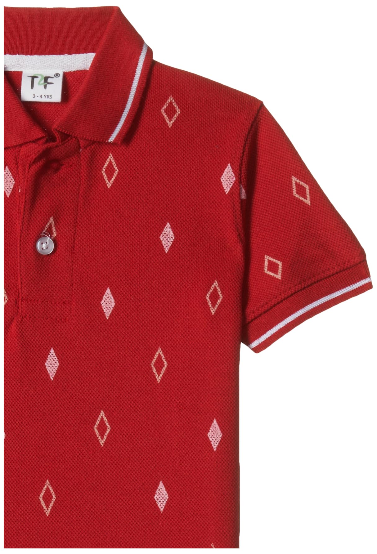 T2F Boys Cotton Regular Fit T-Shirt Red