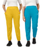 Kyda Kids Cotton Regular Fit Track Pants For Girls (Pack Of 2)