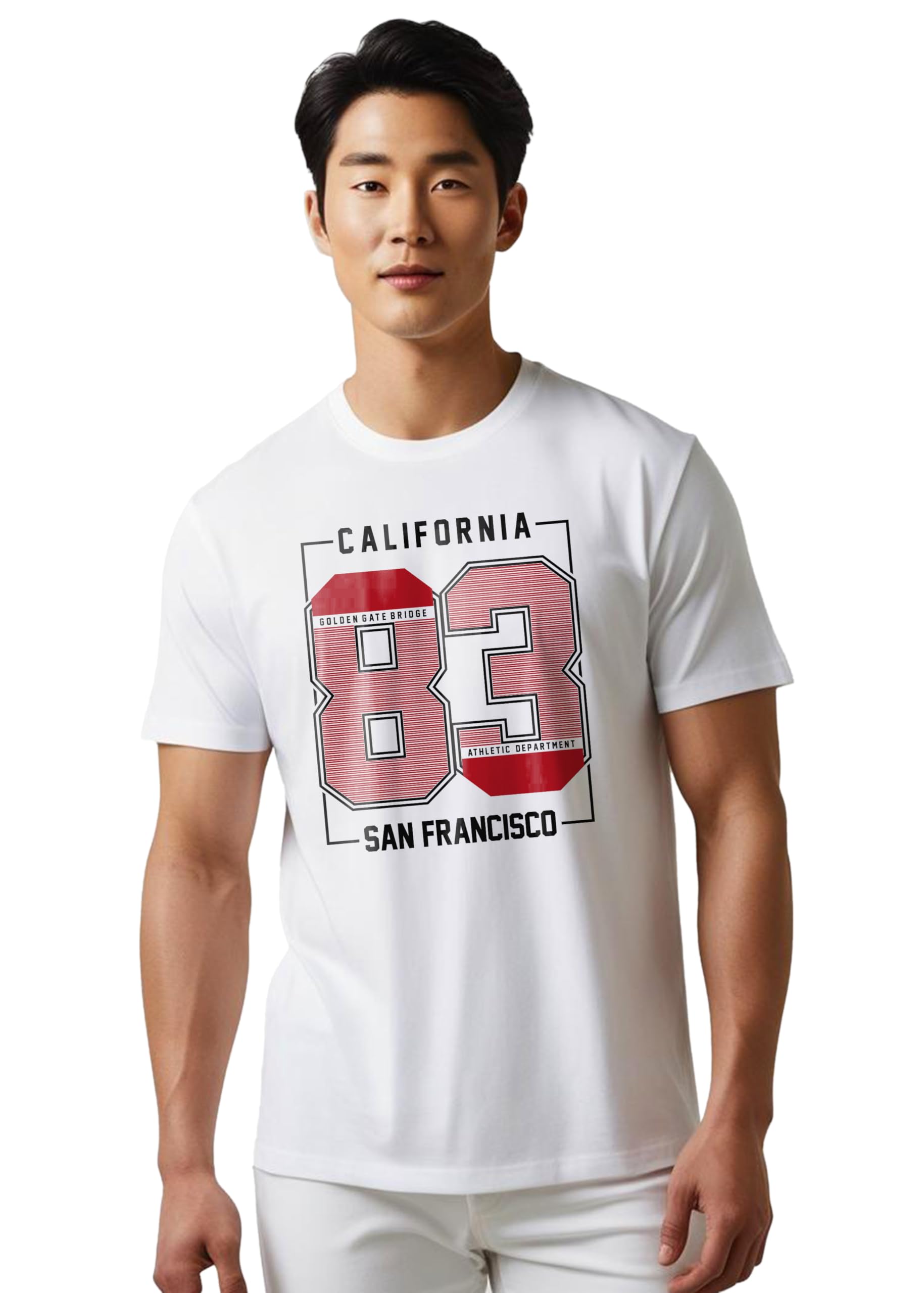 Peppyzone Mens Regular Fit T-Shirt (PZ-N-8372_White