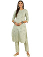 ZIYAA Art Women's Green Poly Silk Kurta and Pant Set