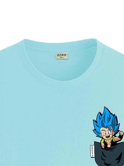 ADRO Tshirt for Men | Anime T Shirt for Men | 100% Cotton Tshirt | Graphic Printed T-Shirt | Chest Printed Tshirt | Gogeta Anime