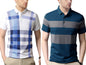 Noble Monk MenS Letter Print Regular Fit T-Shirt (T344Hs-Whsb-T428Hs-Tm5P_White Sky Blue_Teal Melange 5 Percent