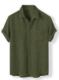 Nobel Monk MenS Solid Casual Shirt |Half Sleeve | Regular Fit |Stylish Shirt For Men Military Green