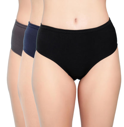 Shasmi Womens Super Combed Cotton Mid Low High Rise Coverage Hipster Full Briefs Breathable with Concealed Waistband Ladies Und